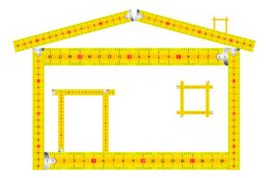 image of a house made of measuring tape depicting how to size a standby generator