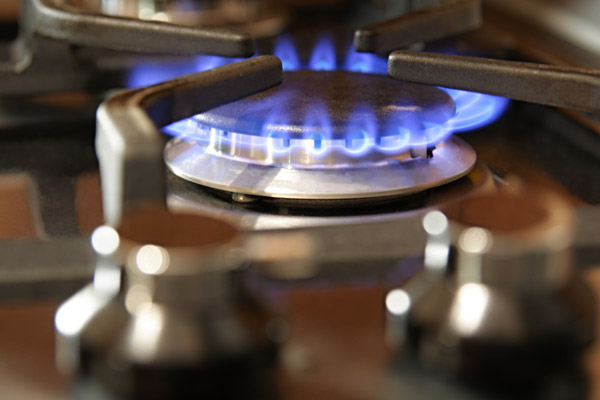 image of a propane gas stove in a home