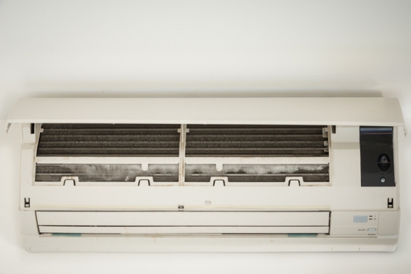 indoor Air conditioner unit with ice buildup