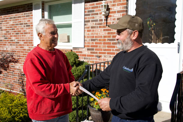 pleased customer after a Columbus Energies furnace replacement