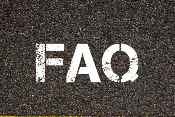 FAQ spray painted on concrete depicting oil tank sludge frequently asked questions