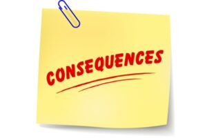 consequences on a sticky note depicting oil tank sludge