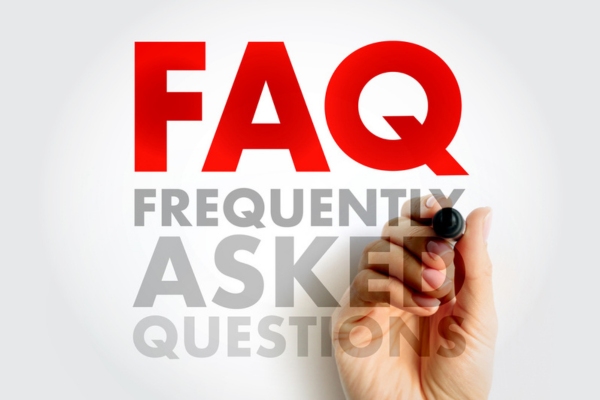 FAQ frequently asked question written on a virtual board depicting oil delivery option