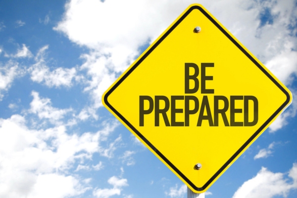 be prepared road sign against the clouds depicting air conditioner emergencies
