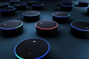 image of different alexa devices depicting how to connect smart oil gauge to alexa