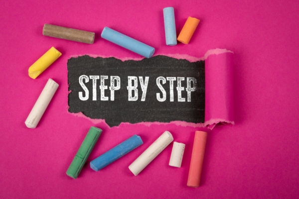 step by step revealed on torn colored paper depicting Steps for Installing a Smart Oil Tank Gauge