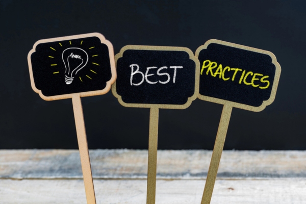 best practices written on mini chalkboard signs depicting maintaining AC lifespan