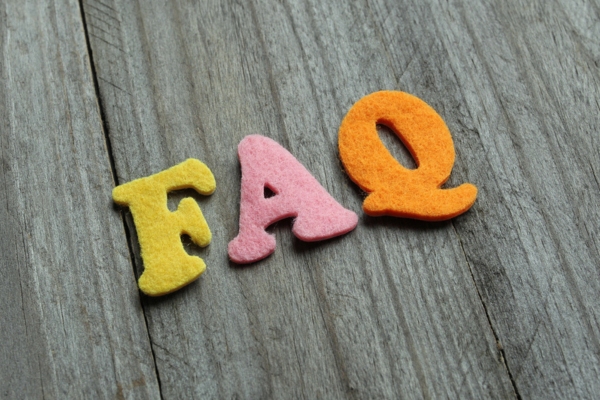 FAQ spelled using colorful felt letters depicting questions about Oil Heating Radiator