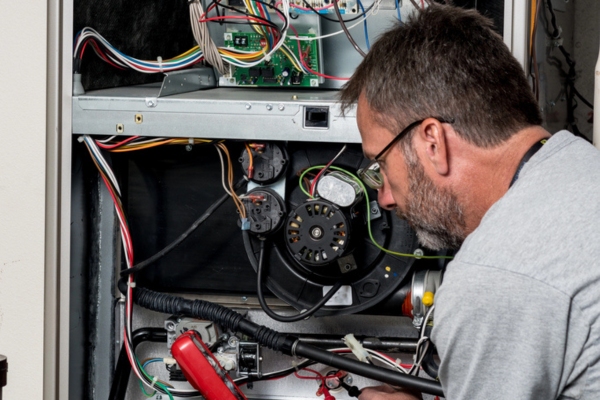 furnace service by a professional HVAC technician
