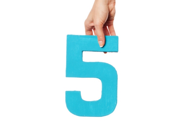 number 5 held by a hand depicting Myths About HVAC Services