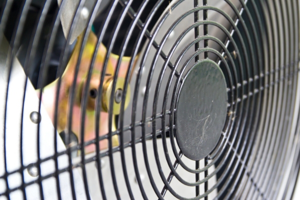 close up view of air conditioner fan